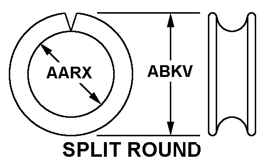 SPLIT ROUND style nsn 4020-00-709-6376