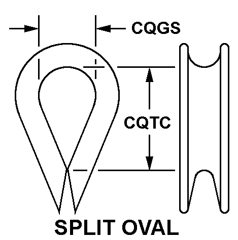 SPLIT OVAL style nsn 4020-01-051-7025