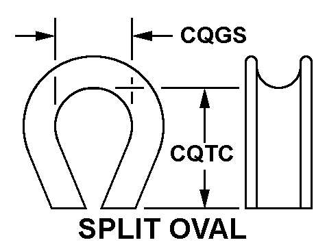 SPLIT OVAL style nsn 4020-01-051-7025