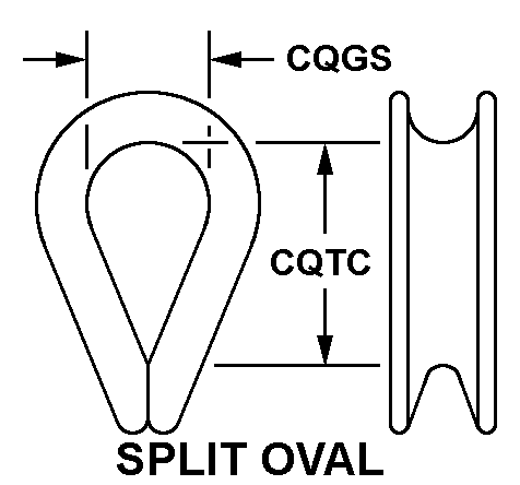 SPLIT OVAL style nsn 4020-01-468-8331