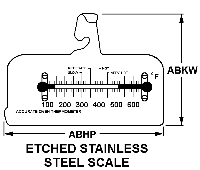 ETCHED STAINLESS STEEL SCALE style nsn 6685-00-255-9981