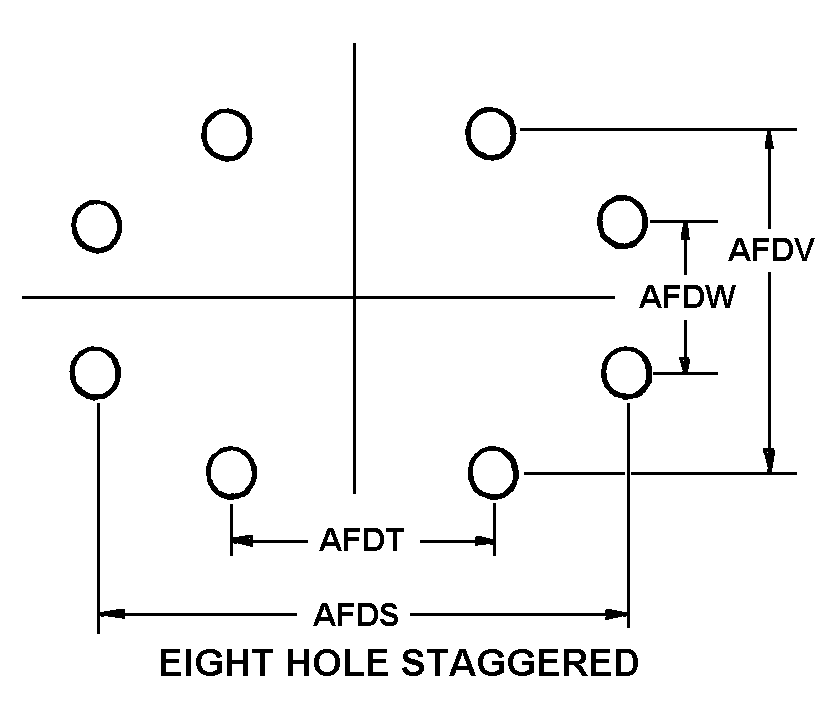 EIGHT HOLE STAGGERED style nsn 1670-00-077-1087