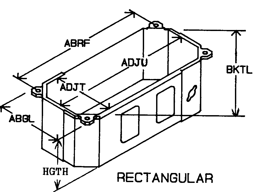 RECTANGULAR style nsn 5340-01-424-8323