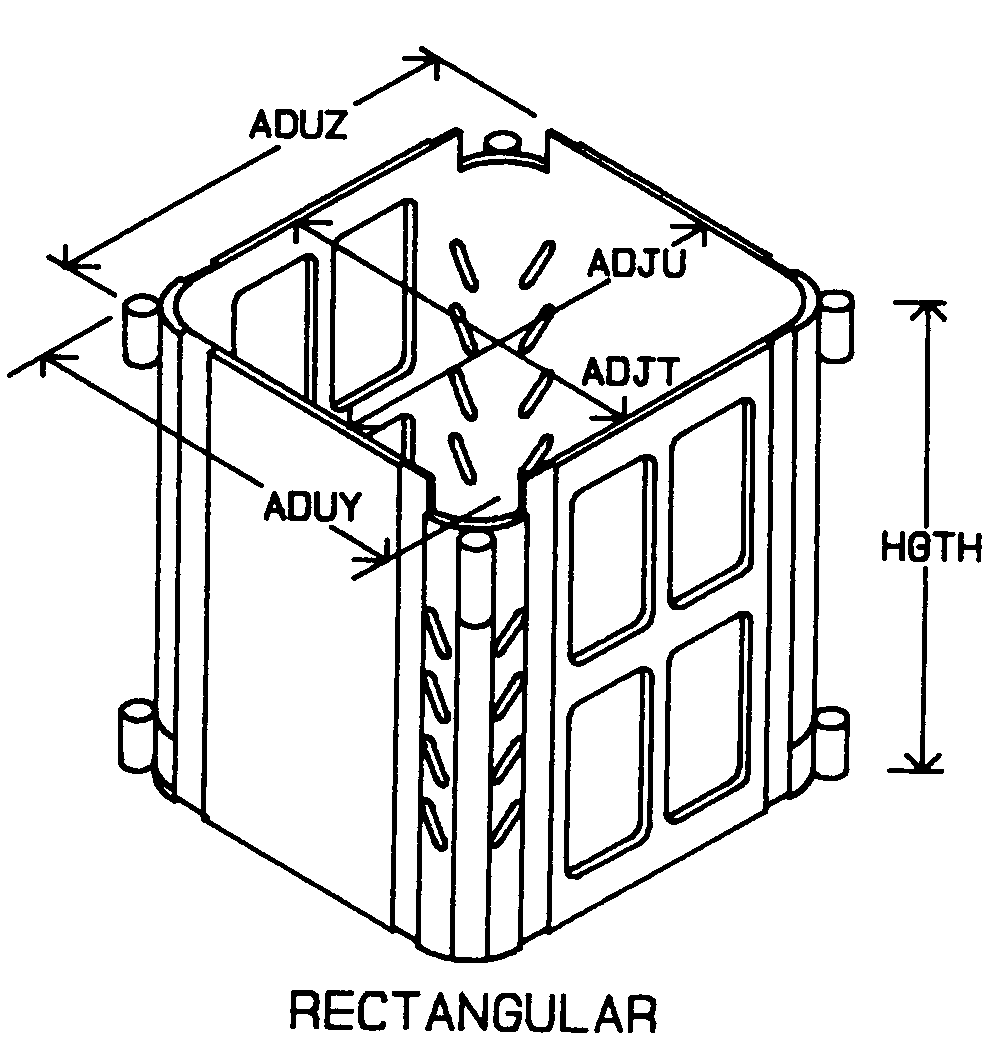 RECTANGULAR style nsn 5340-01-424-8323