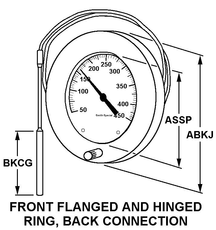 FRONT FLANGED AND HINGED RING, BACK CONNECTION style nsn 6685-00-804-2032
