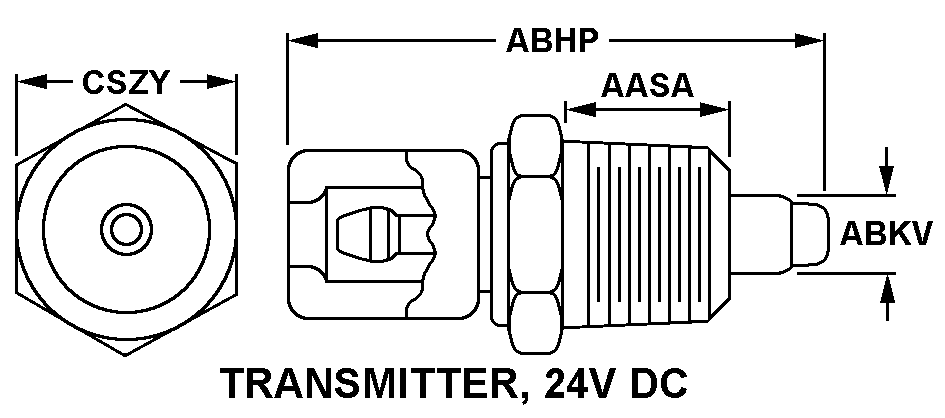 TRANSMITTER, 24V DC style nsn 6685-00-116-5602