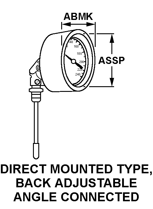 DIRECT MOUNTED TYPE, BACK ADJUSTABLE ANGLE CONNECTED style nsn 6685-01-589-3689