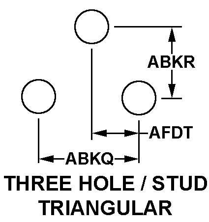 THREE HOLE/STUD TRIANGULAR style nsn 6625-01-264-2947