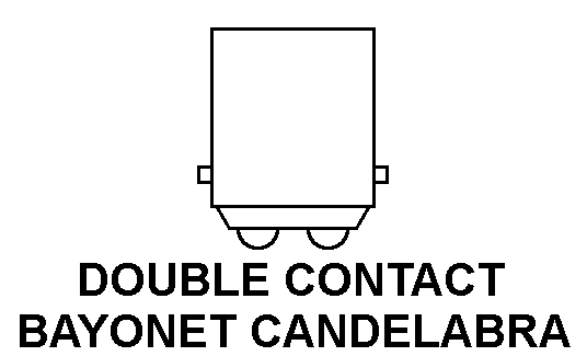 DOUBLE CONTACT BAYONET CANDELABRA style nsn 6730-00-982-4490