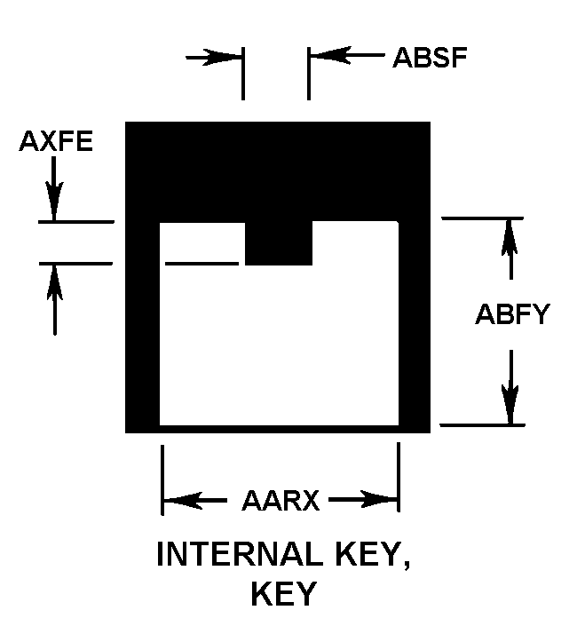 INTERNAL KEY, KEY style nsn 5340-01-172-6305
