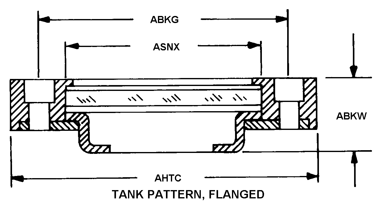 TANK PATTERN, FLANGED style nsn 6680-00-150-6875