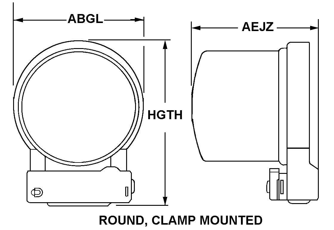 ROUND, CLAMP MOUNTED style nsn 6625-00-404-5761