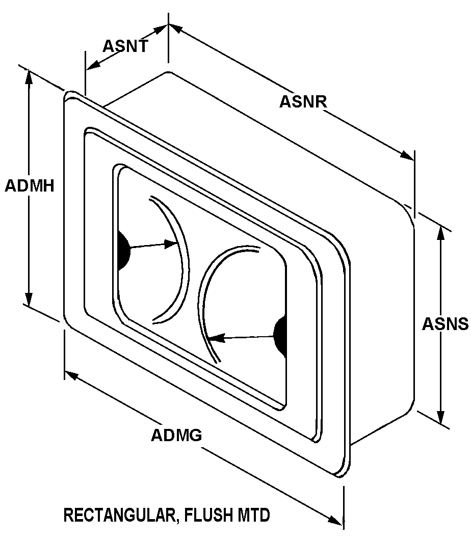 RECTANGULAR, FLUSH MTD style nsn 6625-01-382-1430
