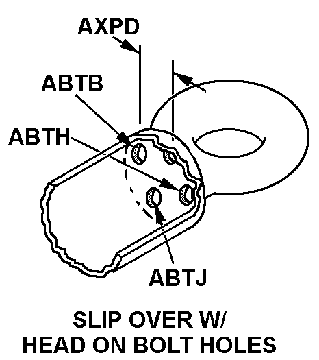 SLIP OVER W/HEAD ON BOLT HOLES style nsn 2540-01-505-0528