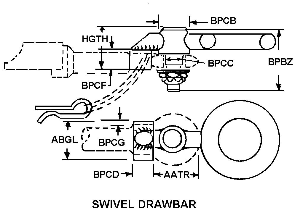 SWIVEL DRAWBAR style nsn 2540-01-589-8092