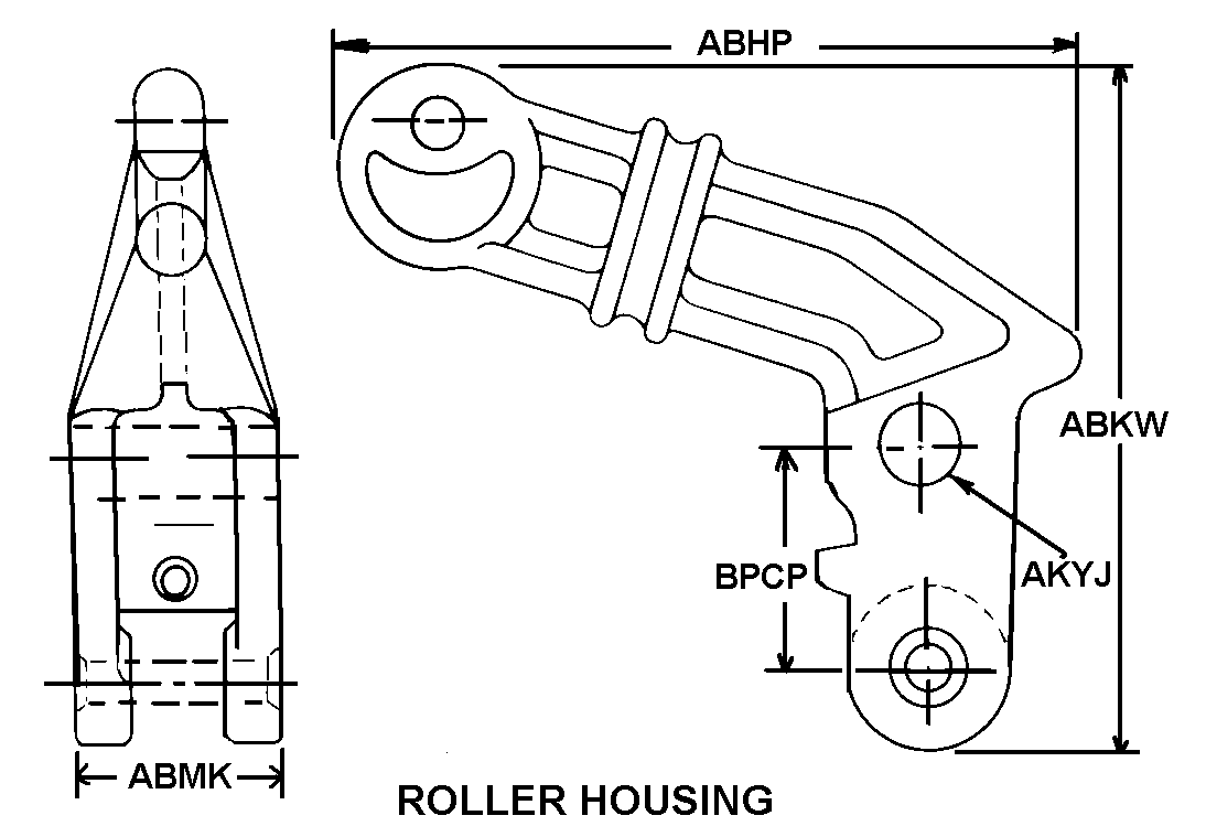 ROLLER HOUSING style nsn 2540-00-625-8820