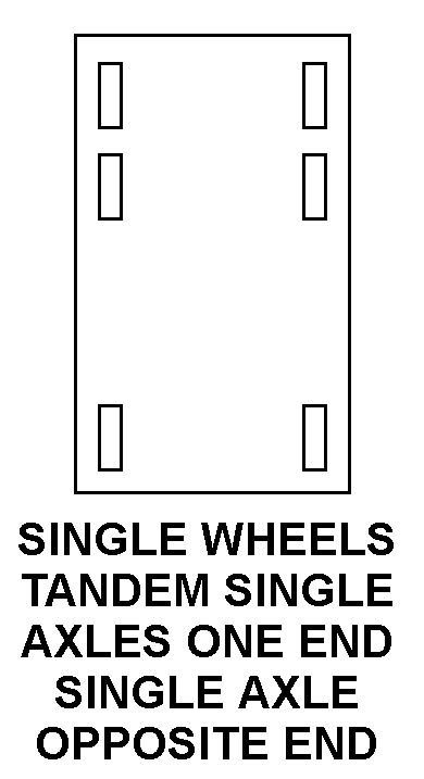 SINGLE WHEELS, TANDEM SINGLE AXLES ONE E ND, SINGLE AXLE OPPOSITE END style nsn 3810-01-593-0132