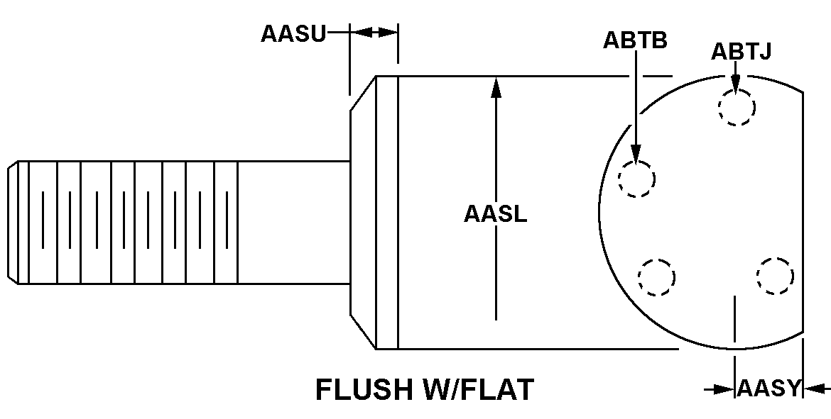 FLUSH W/ FLAT style nsn 5307-01-626-6081