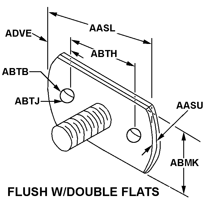 FLUSH W/ DOUBLE FLATS style nsn 5307-01-360-9120