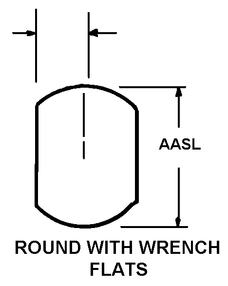 ROUND WITH WRENCH FLATS style nsn 4730-00-245-6657