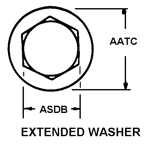 EXTENDED WASHER style nsn 4730-01-264-8402