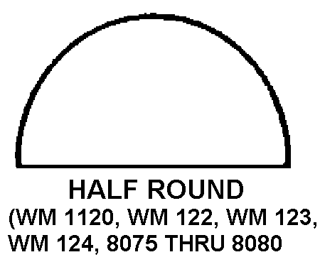 HALF ROUND style nsn 5510-00-132-8159