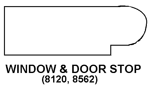 WINDOW & DOOR STOP style nsn 5510-00-274-7444