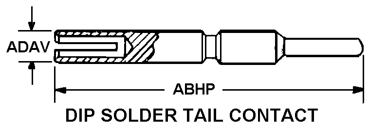 DIP SOLDER TAIL CONTACT style nsn 5999-01-390-1322