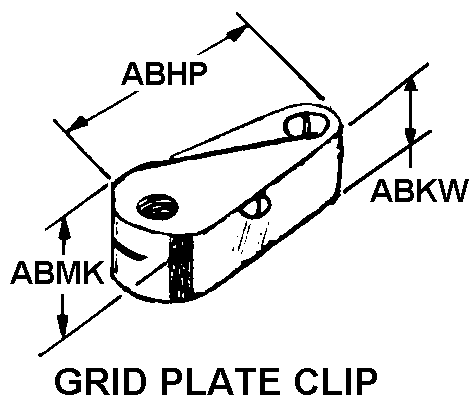 GRID PLATE CLIP style nsn 5999-01-412-9223