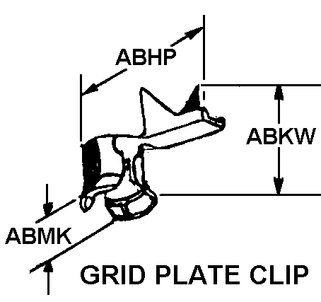 GRID PLATE CLIP style nsn 5999-00-049-8798