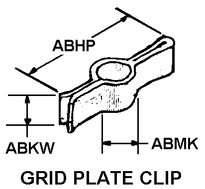 GRID PLATE CLIP style nsn 5999-00-593-3805