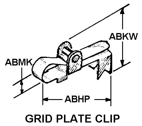 GRID PLATE CLIP style nsn 5999-01-125-2466