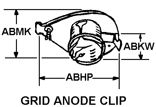 GRID ANODE CLIP style nsn 5999-00-188-2216