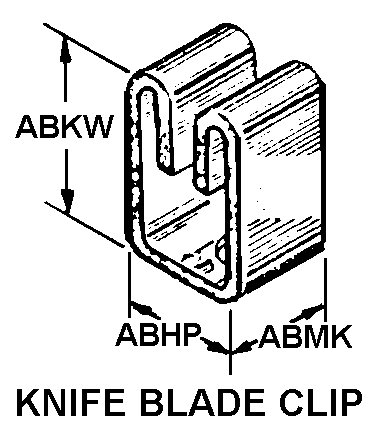 KNIFE BLADE CLIP style nsn 5999-01-089-2131