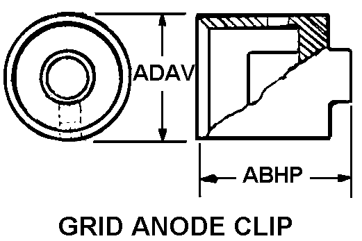 GRID ANODE CLIP style nsn 5999-00-673-9381