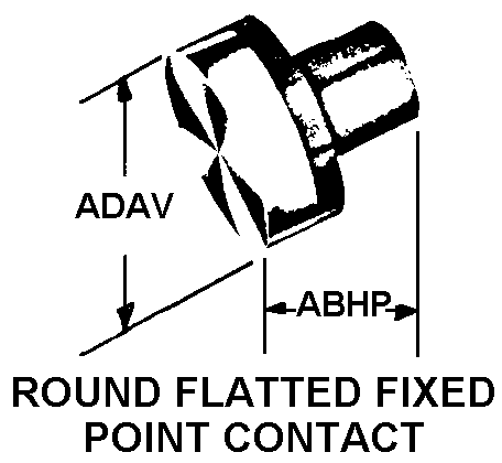 ROUND FLATTED FIXED POINT CONTACT style nsn 5999-01-061-4154
