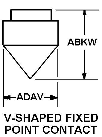 V-SHAPED FIXED POINT CONTACT style nsn 5999-00-023-2251