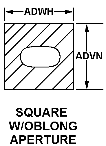 SQUARE W/ OBLONG APERTURE style nsn 5330-00-526-9151