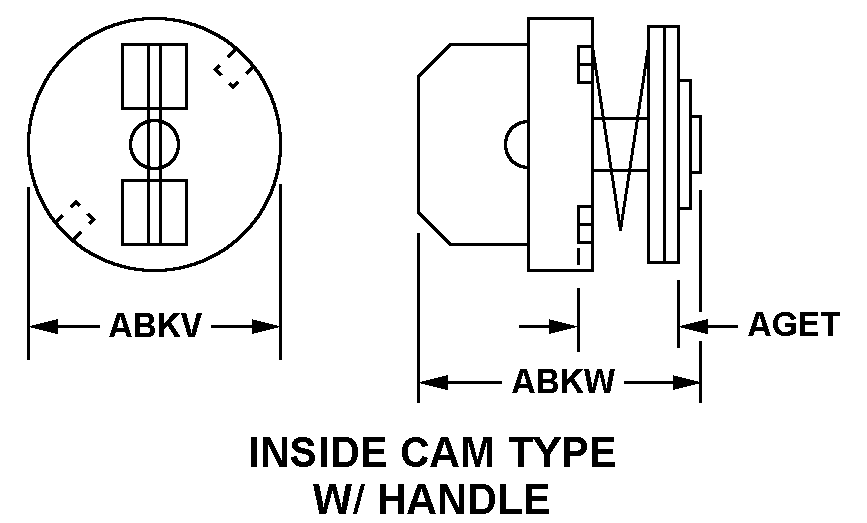 INSIDE CAM TYPE W/ HANDLE style nsn 2930-00-121-0679