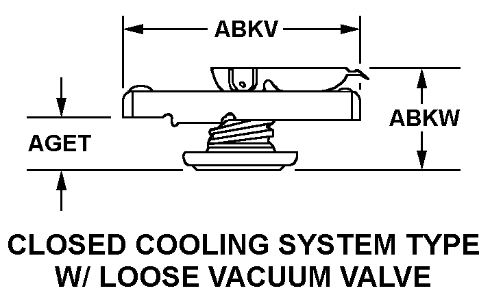 CLOSED COOLING SYSTEM TYPE W/ LOOSE VACUUM VALVE style nsn 2930-01-115-8169