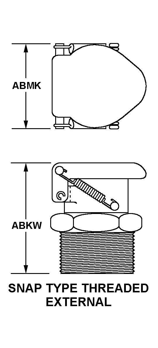 SNAP TYPE THREADED EXTERNAL style nsn 5342-01-331-7814
