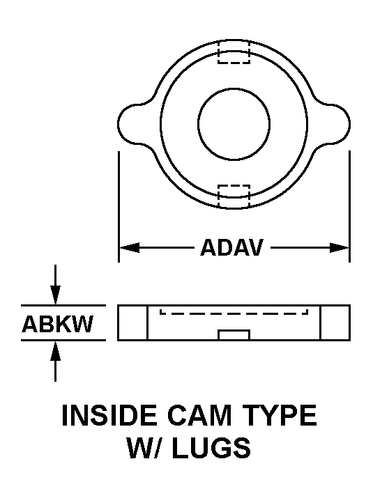 INSIDE CAM TYPE W/ LUGS style nsn 2930-00-718-9525