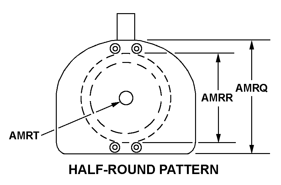 HALF-ROUND PATTERN style nsn 3940-00-141-7197