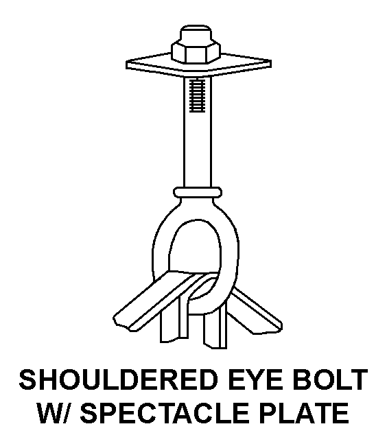 SHOULDERED EYE BOLT W/ SPECTACLE PLATE style nsn 3940-01-513-4069