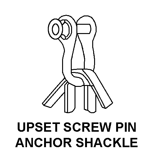 UPSET SCREW PIN ANCHOR SHACKLE style nsn 3940-00-723-3549