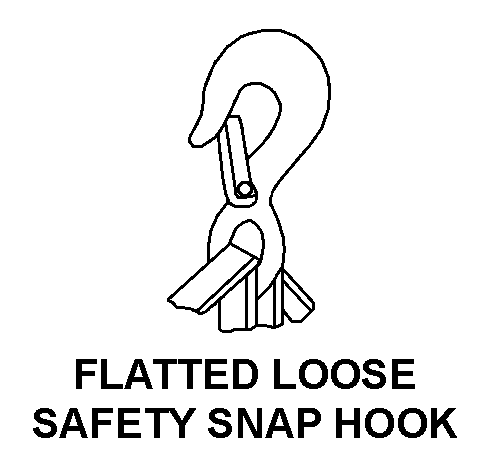 FLATTED LOOSE SAFETY SNAP HOOK style nsn 3940-00-263-3042