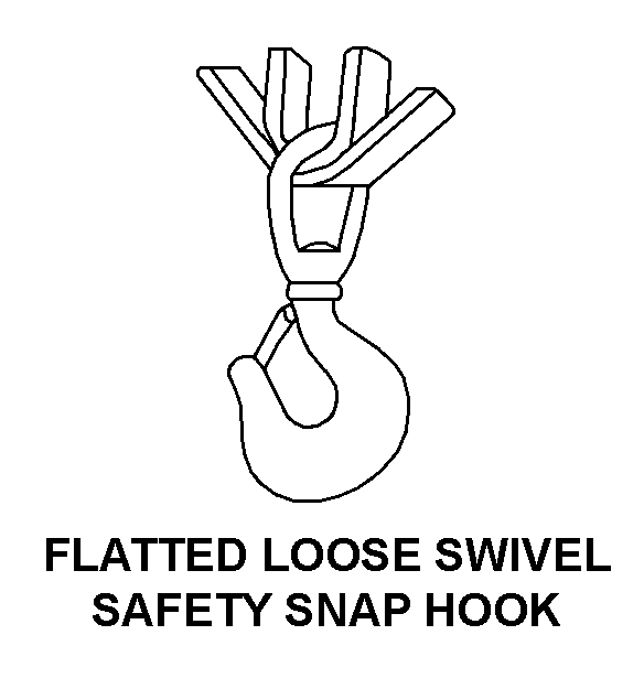 FLATTED LOOSE SWIVEL SAFETY SNAP HOOK style nsn 3940-00-202-2179