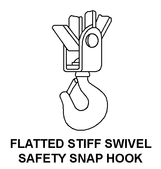 FLATTED STIFF SWIVEL SAFETY SNAP HOOK style nsn 3940-00-599-9991
