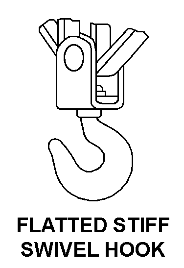 FLATTED STIFF SWIVEL HOOK style nsn 3940-00-202-2199