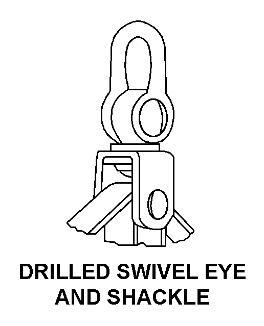 DRILLED SWIVEL EYE AND SHACKLE style nsn 3940-00-722-8995